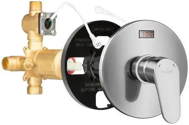 Alt view image 5 of 11 - PULSE ShowerSpas LED Tru-Temp Pressure Balance 1/2" Rough-In Valve with Chrome Trim Kit