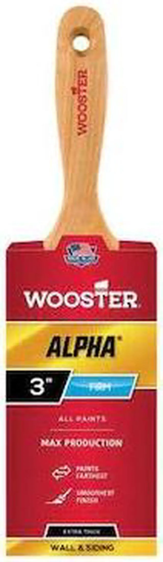 Alt view image 3 of 4 - WOOSTER 4234-3 3" Wall Paint Brush, Micro Tip Bristle, Wood Handle