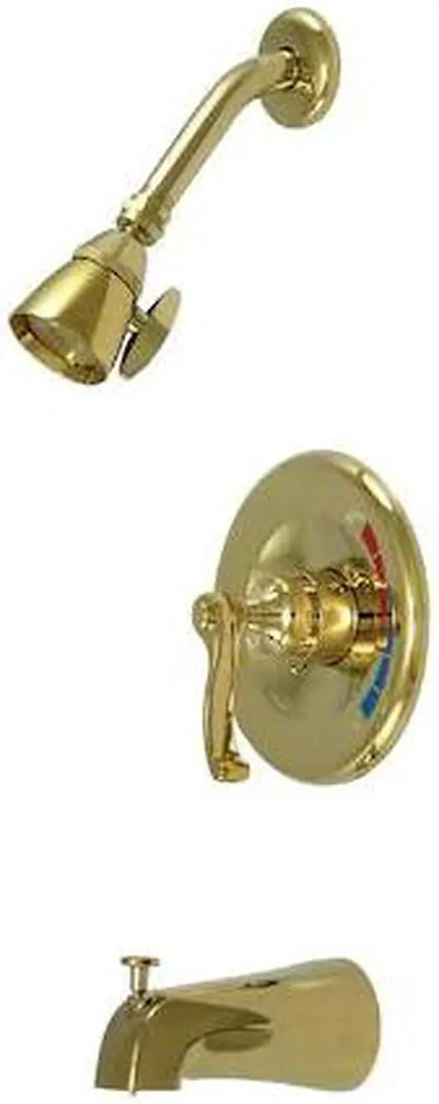 Alt view image 5 of 7 - Kingston Brass KB8632FL Tub and Shower , Faucet, Polished Brass