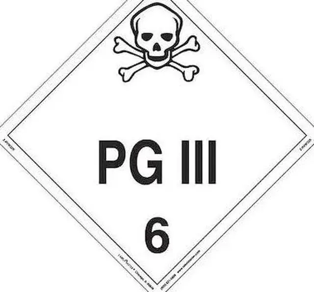 Main image of LABELMASTER Z-RVW32R PG III Placard, Worded, Rigid, PK25