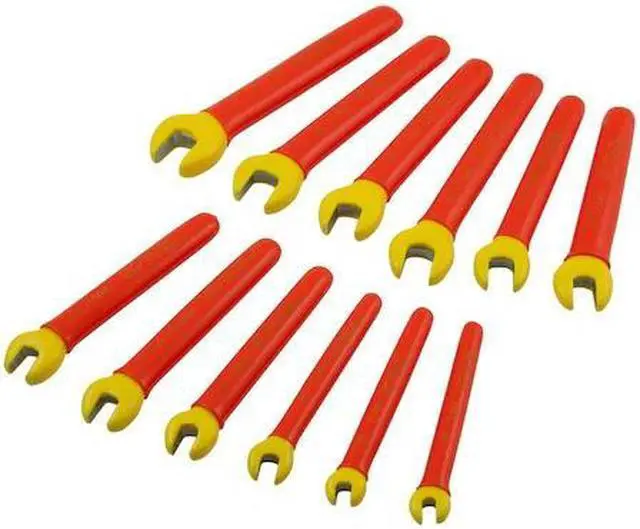 Main image of GRAY TOOLS MB12-I 12 Piece Metric Open End Wrench Set, 8mm - 17mm, 1000V