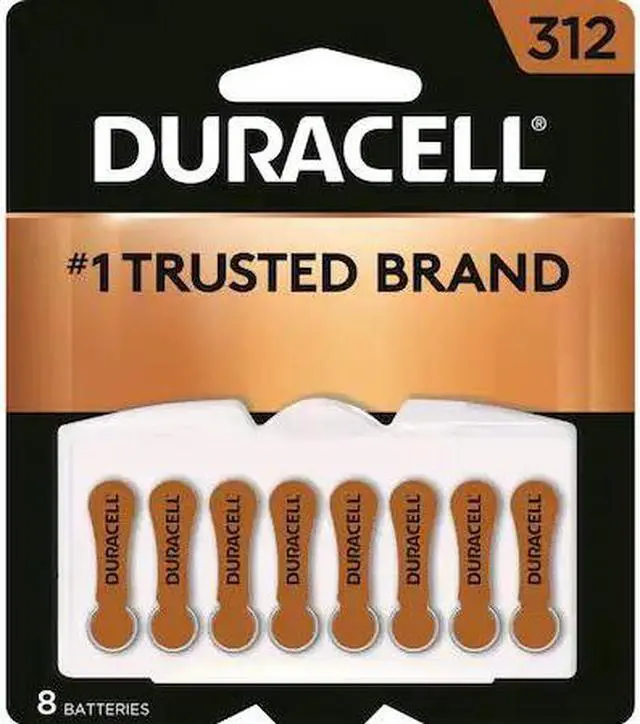Alt view image 6 of 20 - DURACELL Hearing Aid Easy Tab 312 Zinc Air Battery, 8-pack