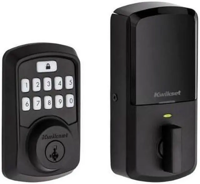 Alt view image 2 of 3 - Kwikset 99420-003 Aura Bluetooth Programmable Keypad Door Lock Deadbolt Featuring SmartKey Security, Iron Black