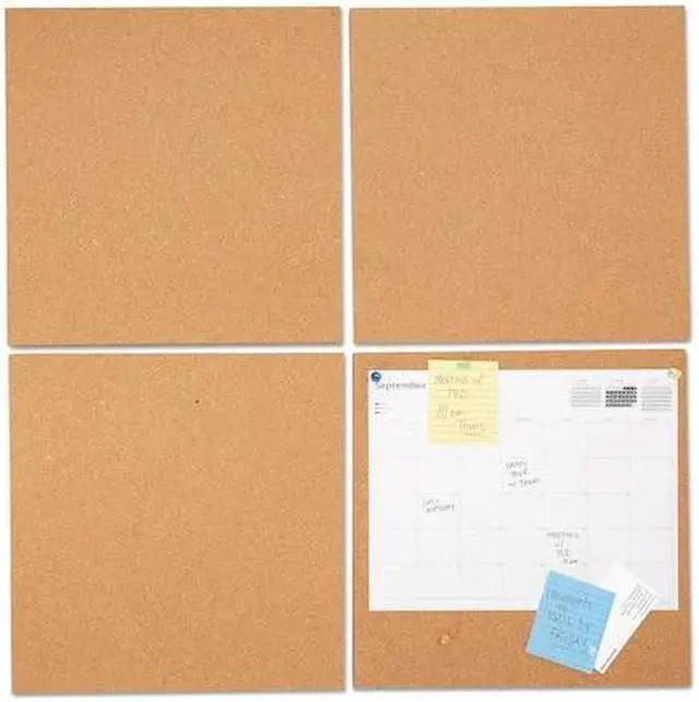 Alt view image 3 of 11 - Universal Cork Tile Panels - UNV43404