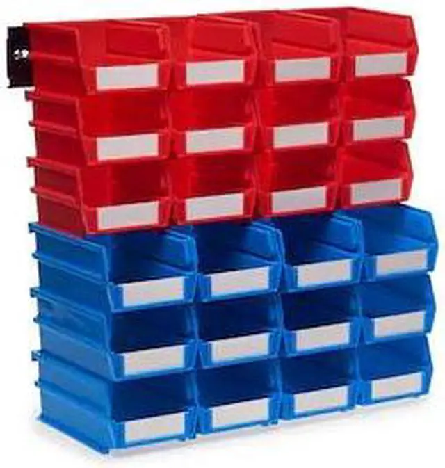Main image of TRITON PRODUCTS 3-1020RBWS Wall Storage Unit W/ (12) Small Red Bins, (12)