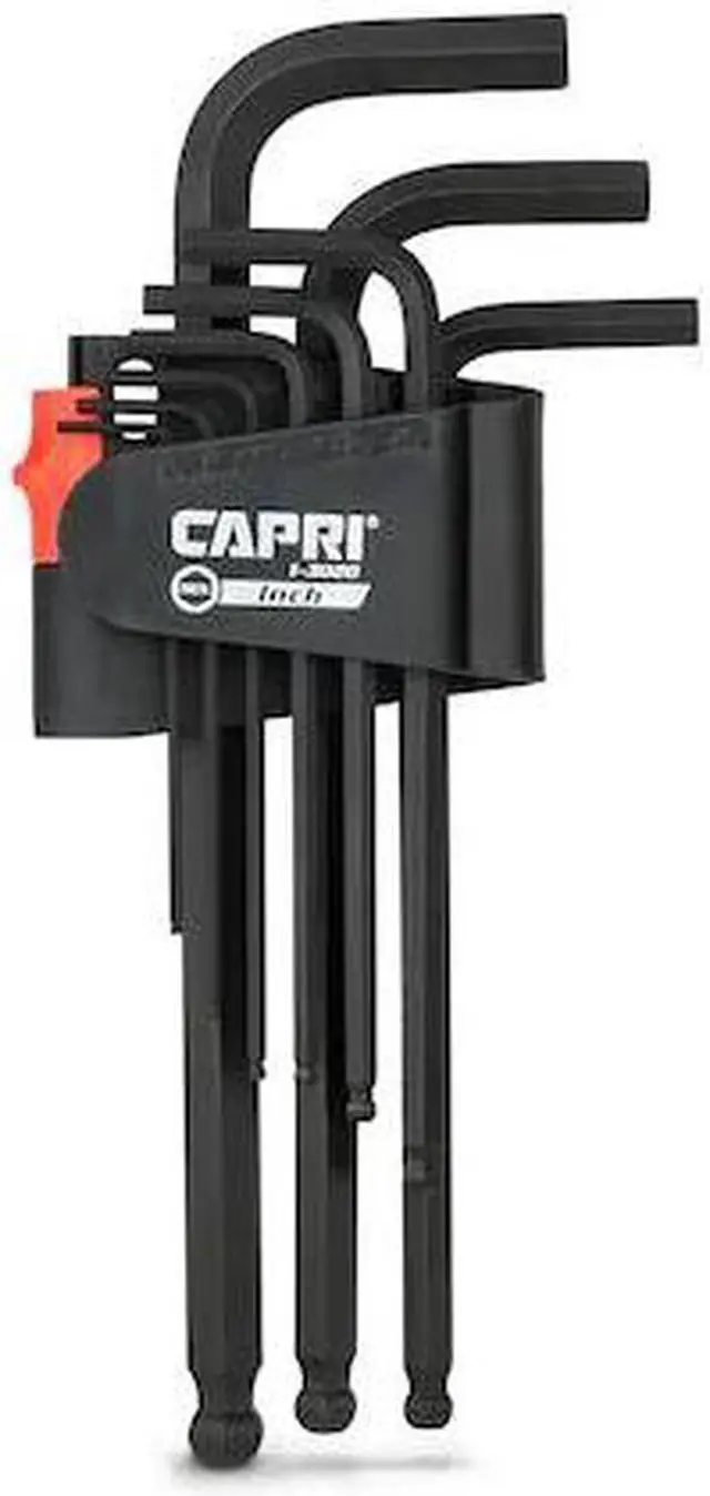 Alt view image 3 of 8 - capri tools hex key wrench set, long arm ballpoint end, sae, premium s2 steel