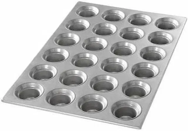 Main image of CHICAGO METALLIC 42755 Mini Crown Muffin Pan,24 Moulds