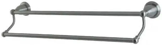Alt view image 2 of 4 - Kingston Brass BA1753SN Heritage 24 Inch Wall Mount Dual Towel Bar - Satin Nickel