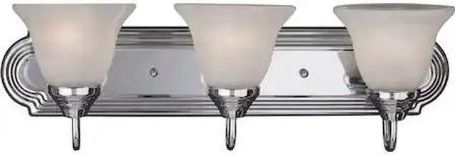 Main image of MAXIM 8013MRPC Essentials 3-Light 24" Wide Polished Chrome Vanity Light