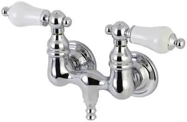 Alt view image 2 of 2 - Kingston Brass AE36T1 Aqua Vintage Clawfoot Tub Faucet, 2-7/8" in Spout Reach, Polished Chrome