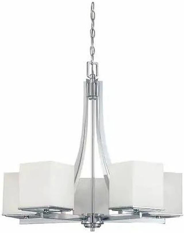 Alt view image 2 of 2 - nuvo 60/4086 five light chandelier bento, polished chrome