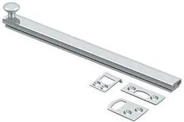 Alt view image 2 of 2 - 8 in. Heavy Duty Surface Bolt w Concealed Screw (Chrome)