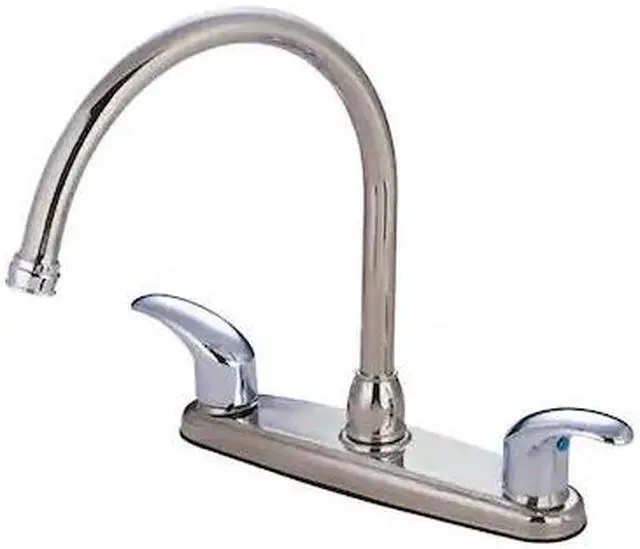 Alt view image 3 of 3 - Kingston Brass KB6797LL Kitchen , Faucet, Polished Chrome / Satin Nickel