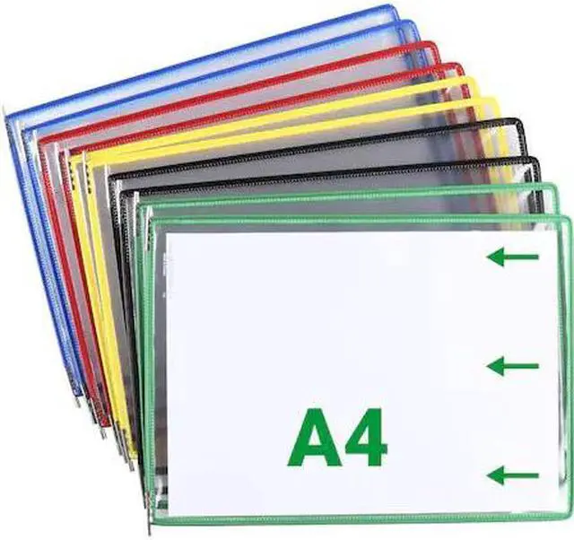 Main image of TARIFOLD P090A4LAN Assorted Color A4 Size Display Pockets, Landscape Mode, PK10