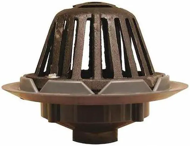 Main image of JONES STEPHENS R18006 Roof Drains PVC 4" Roof Drain, Cast Iron Dome, PVC, Cast