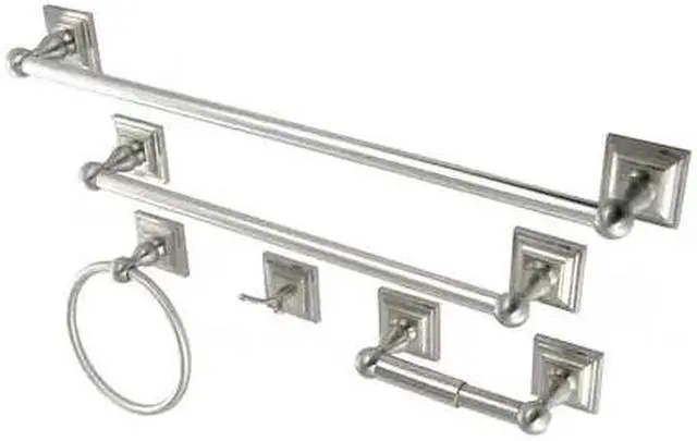 Alt view image 6 of 6 - Kingston Brass BAHK3212478SN Bathroom Accessory Combo, Satin Nickel