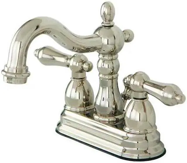 Alt view image 5 of 5 - Kingston Brass KB1606AL Two Handle 4 in. Centerset Lavatory Faucet with Retail Pop-up