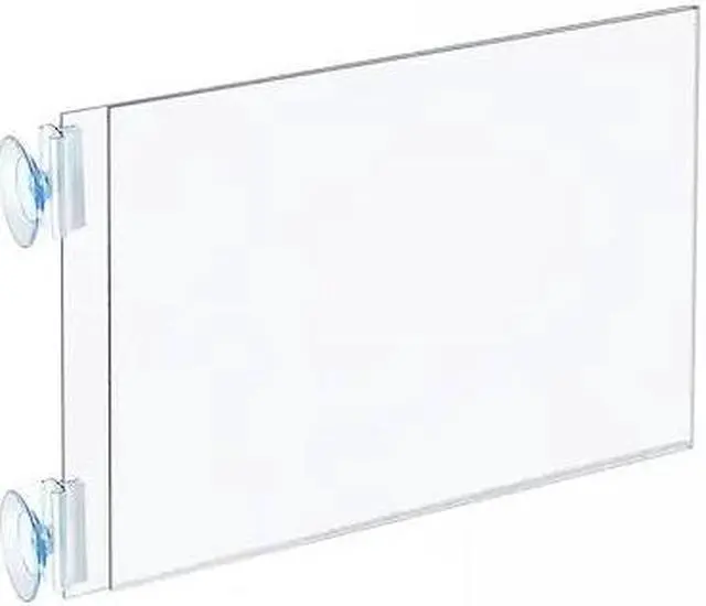 Alt view image 2 of 6 - Azar Two Sided Acrylic Sign Holder with Suction Cup Grippers (106689)