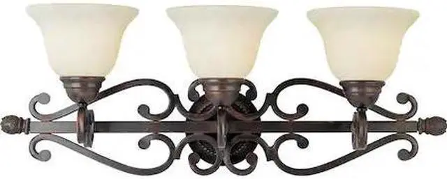 Main image of MAXIM 12213FIOI Manor 3-Light 29" Wide Oil Rubbed Bronze Vanity Light