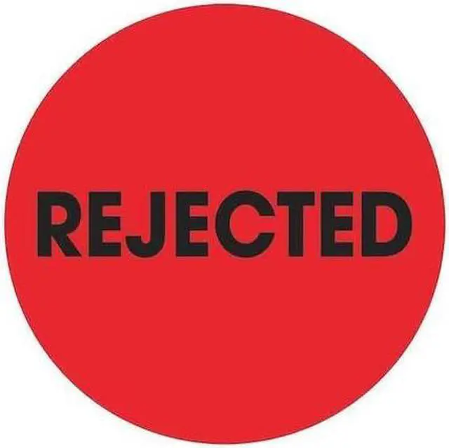 Main image of TAPE LOGIC DL1263 Tape Logic® Labels, "Rejected", 2" Circle, Fluorescent Red,