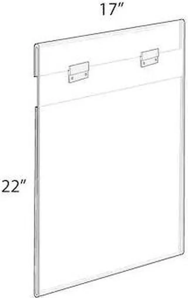 Main image of AZAR DISPLAYS 182737 17"W x 22"H Wall Mounted Poster Frame. Mounting Hardware