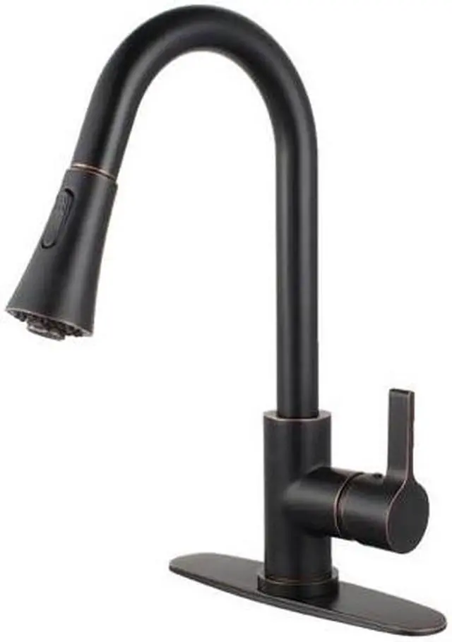 Alt view image 2 of 13 - Gourmetier LS8726CTL Modern Continental Single-Handle Pull-Down Kitchen Faucet - Naples Bronze
