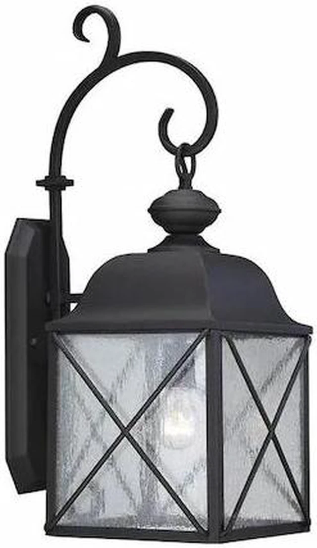 Main image of NUVO 60-5622 Wingate 1-Light 8 in. Outdoor Wall Fixture with Clear Seed Glass