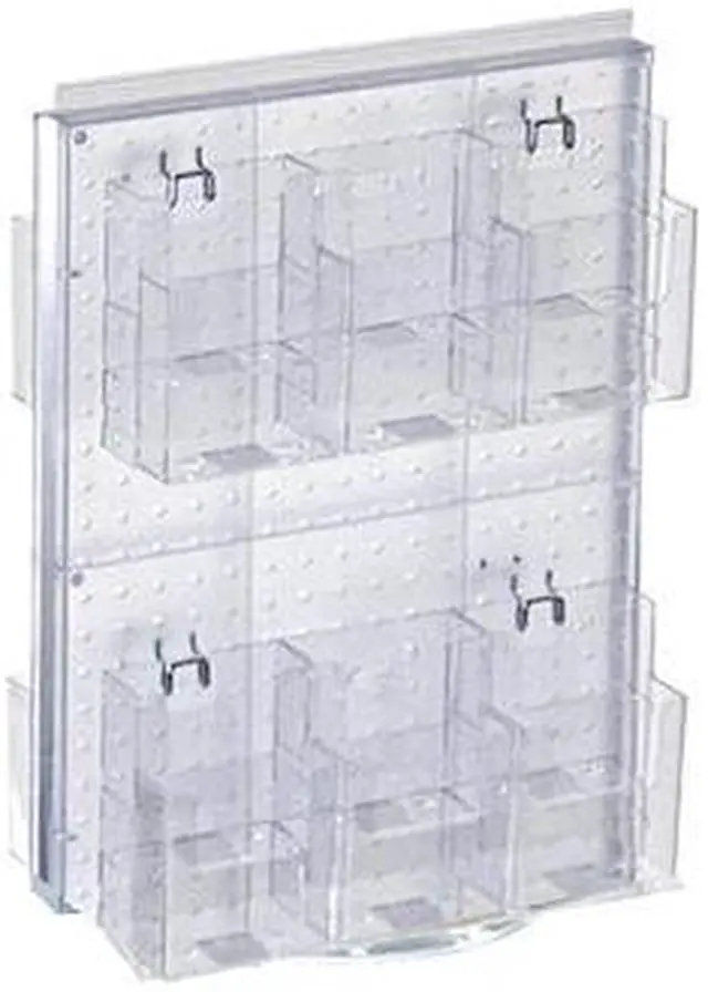 Main image of AZAR DISPLAYS 700630-CLR 2-Sided Peg Counter Spinner Rack w/ Brochure Pockets