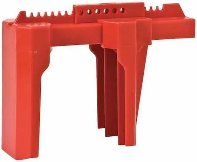 Main image of CONDOR 437R18 Ball Valve Lockout,Red,8-43/64" H