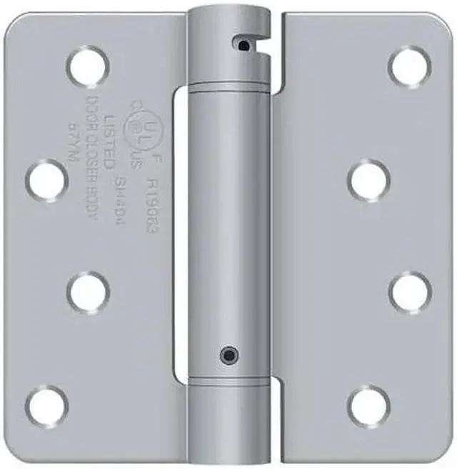 Alt view image 2 of 2 - Deltana DSH4R426D 4 x 4 x 0.25 in. Spring Hinge, Brushed Chrome