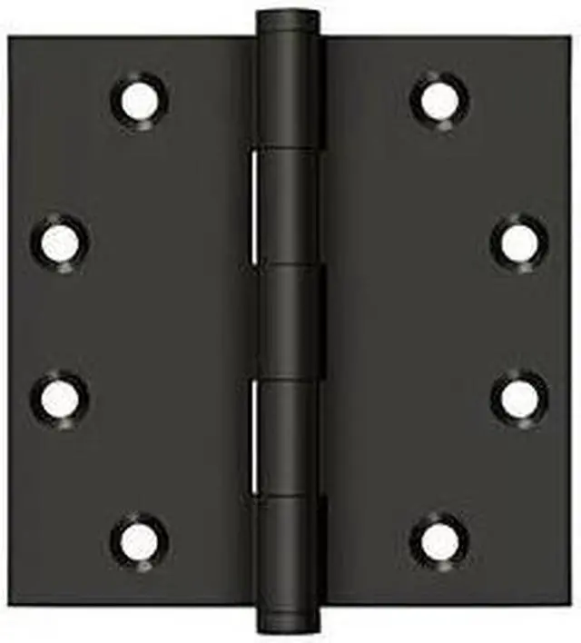Alt view image 2 of 2 - 4.5 in. x 4.5 in. Square Solid Brass Hinge - Pair (Standard - Oil Rubbed Bronze)