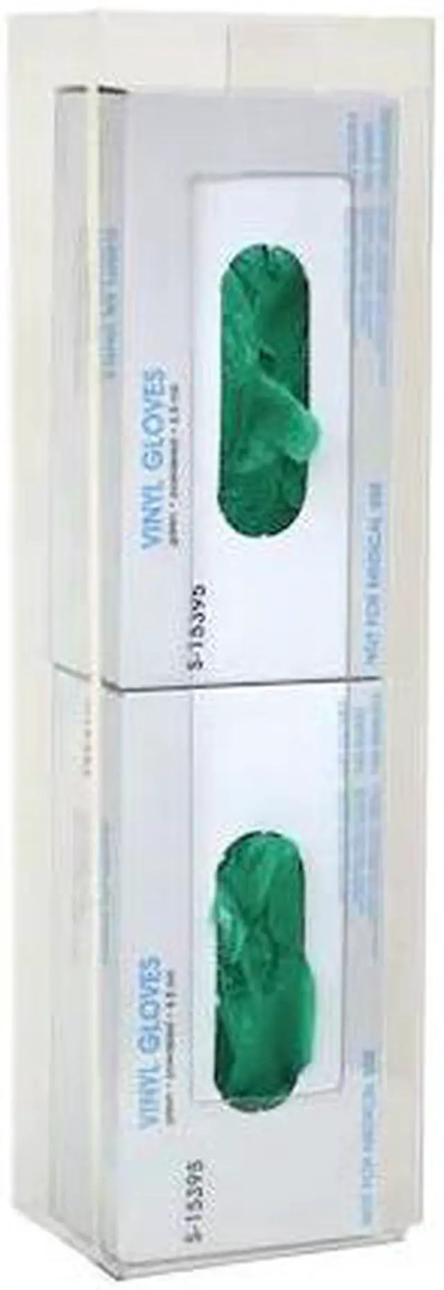 Main image of OMNIMED 305351 Double Clear PETG Vertical Mount Glove Box Holder
