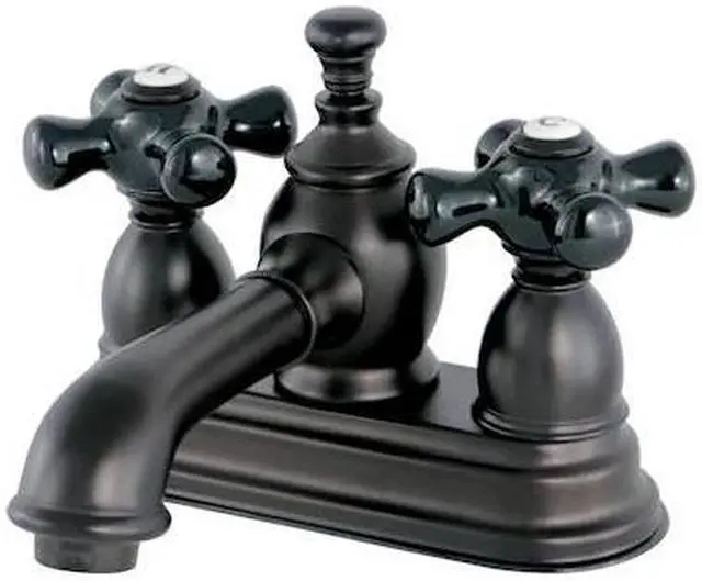 Alt view image 2 of 8 - Kingston Brass KS7005PKX 4 in. Long Spout Centerset Lavatory Faucet with Brass Pop-Up Cross Handle, Oil Rubbed Bronze