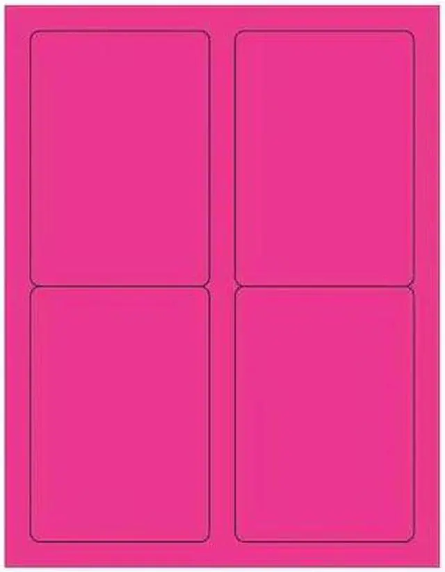 Main image of TAPE LOGIC LL176PK Tape Logic Rectangle Laser Labels, 3 1/2" x 5", Fluorescent