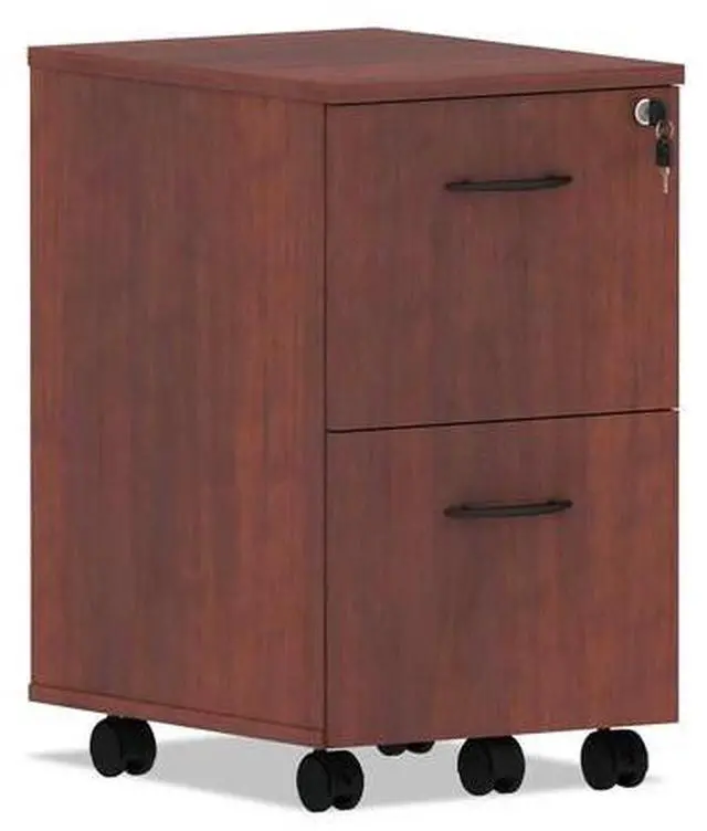 Alt view image 7 of 14 - Alera Valencia Series Mobile File/File Pedestal, 15.38 x 20 x 26.63, Med Cherry