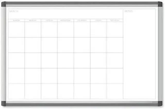 Alt view image 5 of 11 - U Brands PINIT Magnetic Dry-Erase Calendar Whiteboard Aluminum Frame 2' x 3' (2901U00-01) 2901U0001