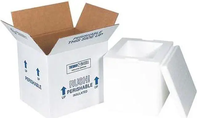 Main image of PARTNERS BRAND 207C Insulated Shipping Kits, 8" x 6" x 7", White, 8/Case