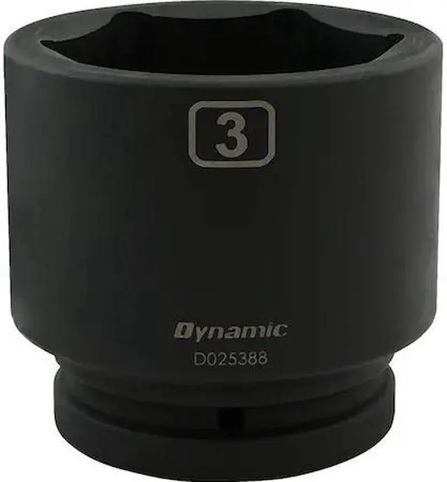 Main image of DYNAMIC D025388 1" Drive Standard Socket, Black Phosphate, Tools 3" X 1" Drive,