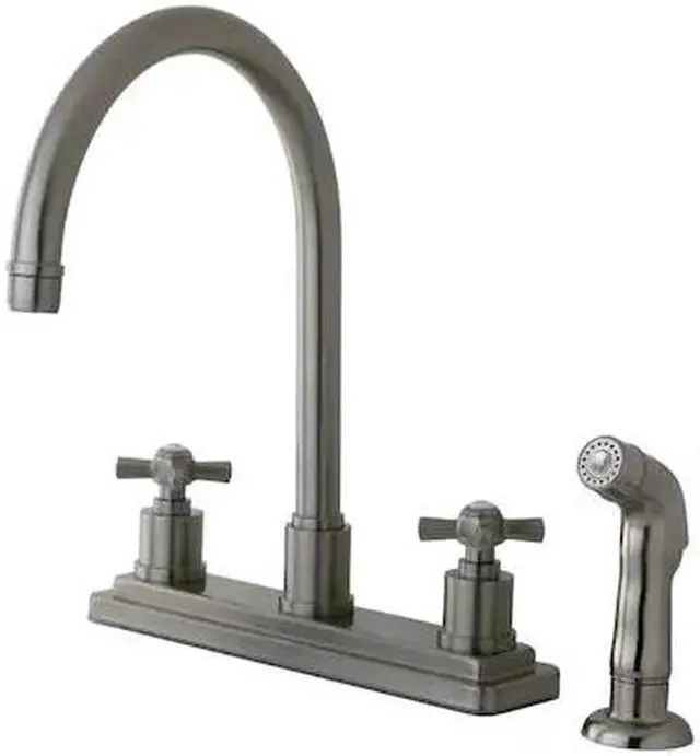 Alt view image 4 of 7 - Kingston Brass KS8798ZX Kingston Brass Millennium 8 in. Centerset Kitchen Faucet, Satin Nickel