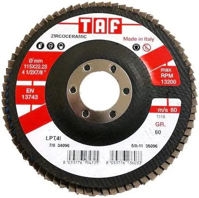 Main image of BULLARD ABRASIVES 34096 Zirco-Ceramic Flap Disc 4-1/2x7/8, PK20