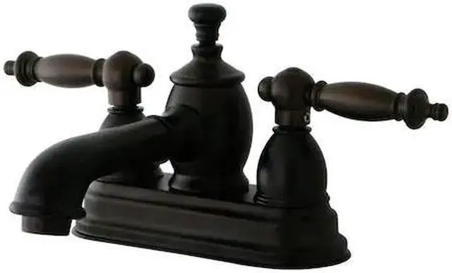 Alt view image 3 of 8 - Kingston Brass KS7005TL 4 in. Templeton Centerset Lavatory Faucet with Brass Pop-Up & Metal Lever Handle Oil Rubbed Bronze