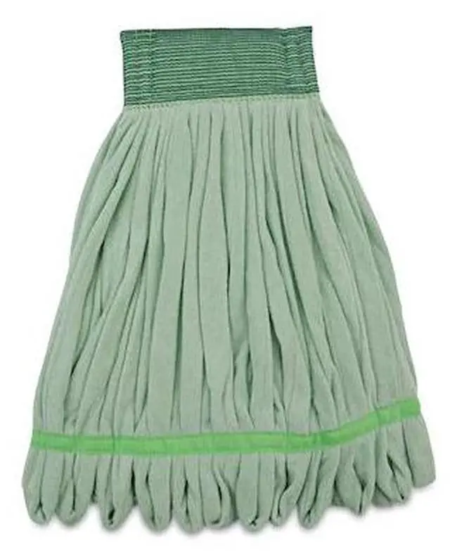 Alt view image 2 of 15 - Boardwalk - BWKMWTMGCT - Microfiber Looped-End Wet Mop Heads, Medium, Green, 12/Carton