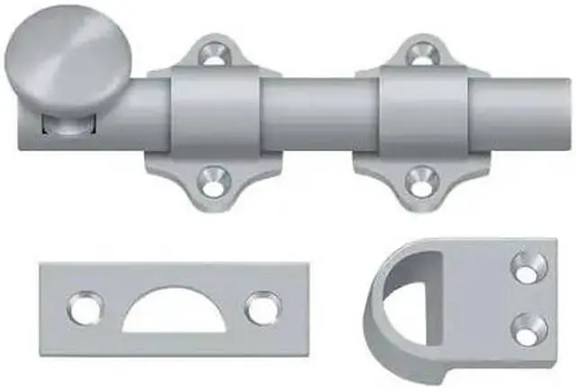 Main image of 4 in. Heavy Duty Dutch Door Bolt (Brushed Chrome)