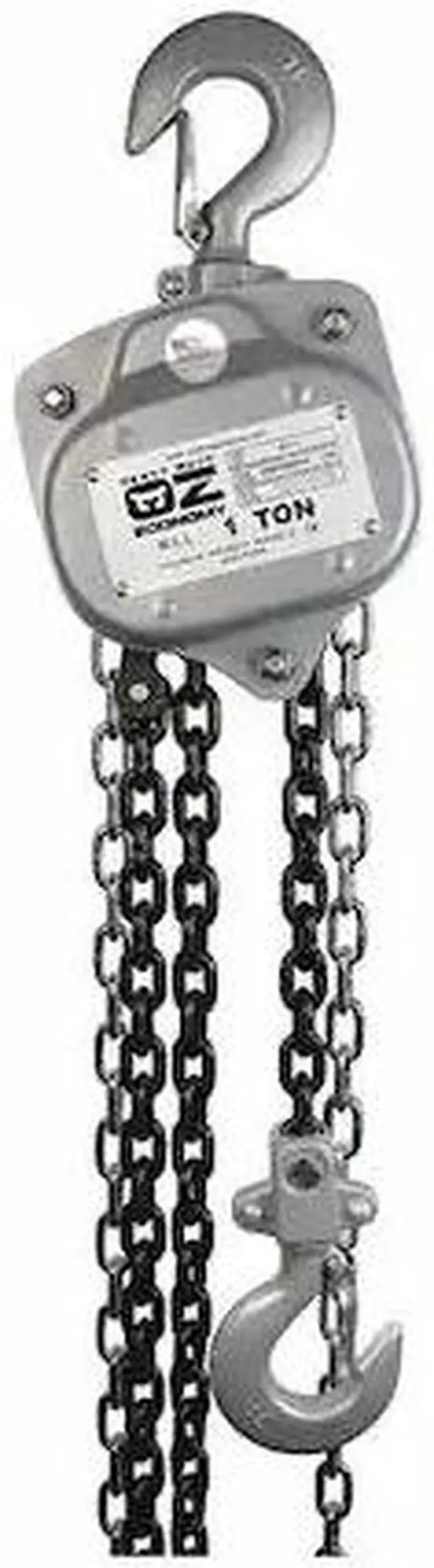Main image of OZ LIFTING PRODUCTS OZIND010-10CH Chain Hoist,2000 lb.,10ft. Load Chain