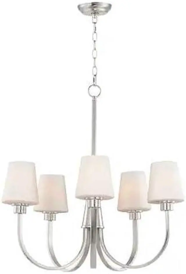Main image of MAXIM LIGHTING 11825SWSN Shelter 5-Light 27" Wide Satin Nickel Chandelier
