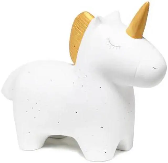 Alt view image 3 of 15 - Simple Designs Porcelain Unicorn Shaped Table Lamp