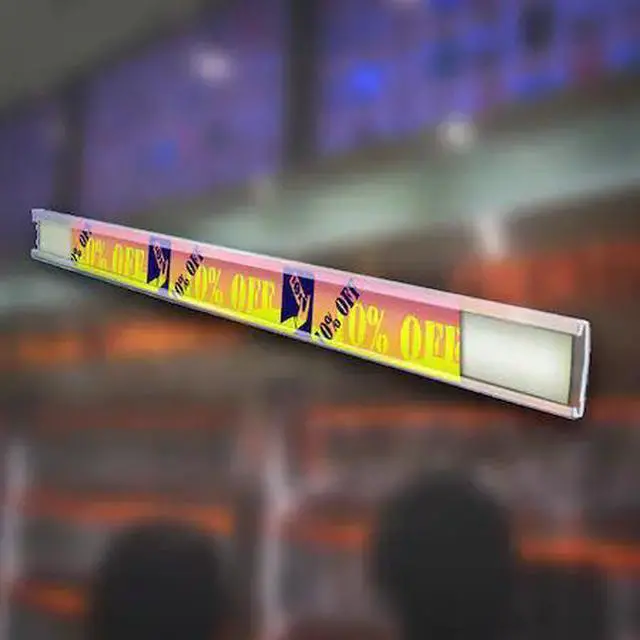 Main image of AZAR DISPLAYS 600052 0.5" H Clear C-Channel. 6-Foot Length, PK10