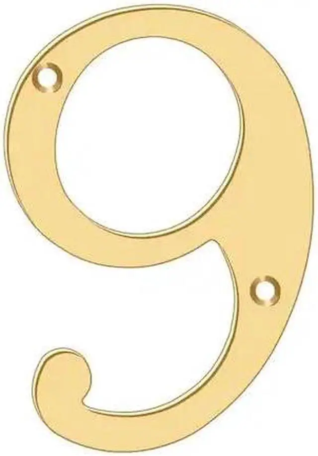 Main image of DELTANA RN6-9 Numbers, Solid Brass Lifetime Brass 6"