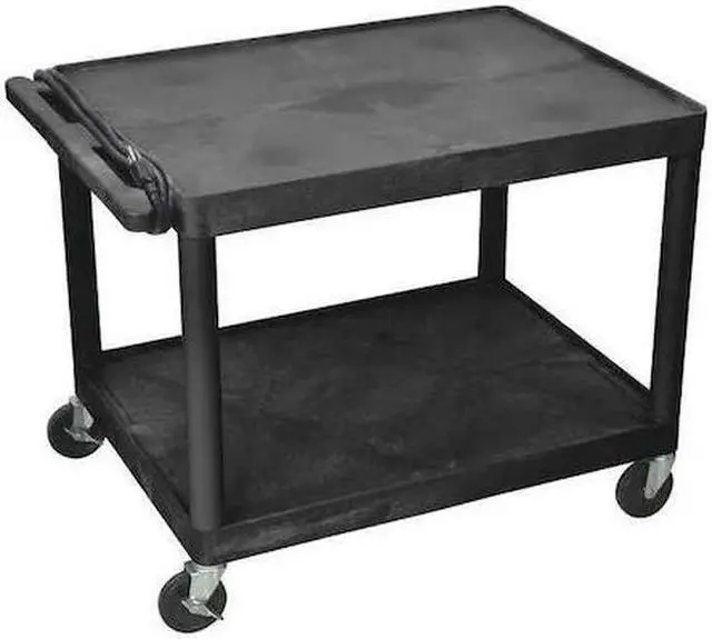 Alt view image 8 of 9 - Luxor LP27E-B 2 Shelves AV Carts Black