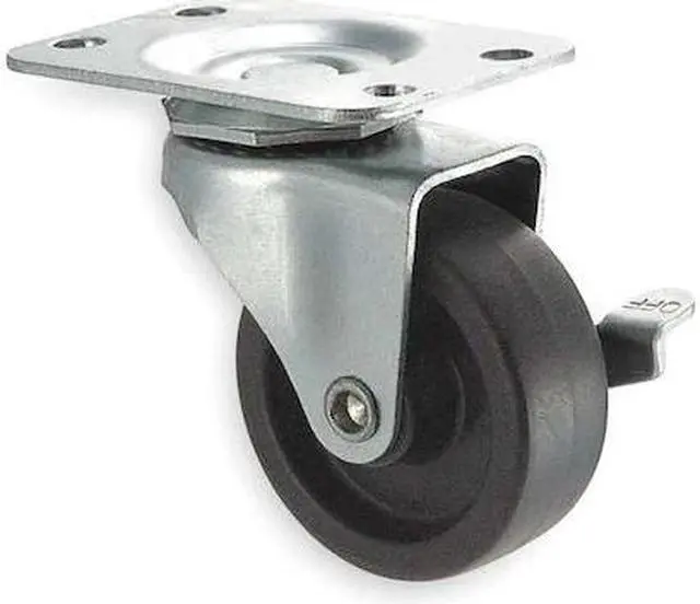 Main image of ZORO SELECT 1UHR2 Swivel Plate Caster,Poly,2 in.,100 lb.